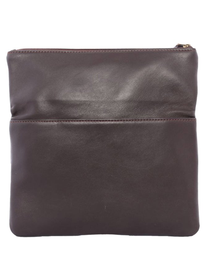 Alfa Leather Co. Solid Pattern Fold Over Clutch Bag Black - Image 3