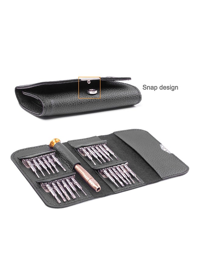 Generic - 25-In-1 Multi-Function Screwdriver Set Silver/Copper/Black - Image 1