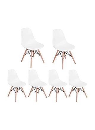 6-Piece Mid-century Style Dinning Chair White/Brown - v1576253922/N32572862A_1