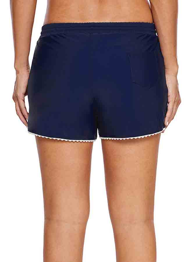 Generic - Solid Brief Design Beach Shorts Deep Blue - Image 1