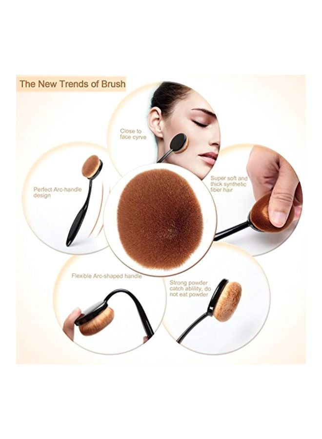 Mixbeauty - 10-Piece Makeup Brush Set Black/Brown - Image 1