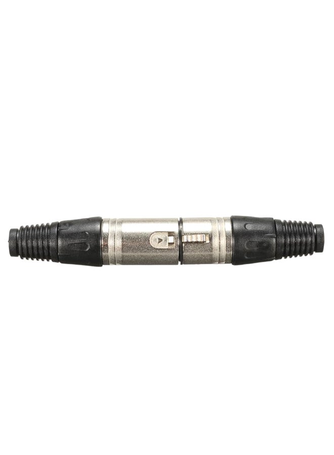 Pair Of 10 3-Pin Male To Female Microphone Audio Jack Connector 1V692 Silver/Black  - Image 3