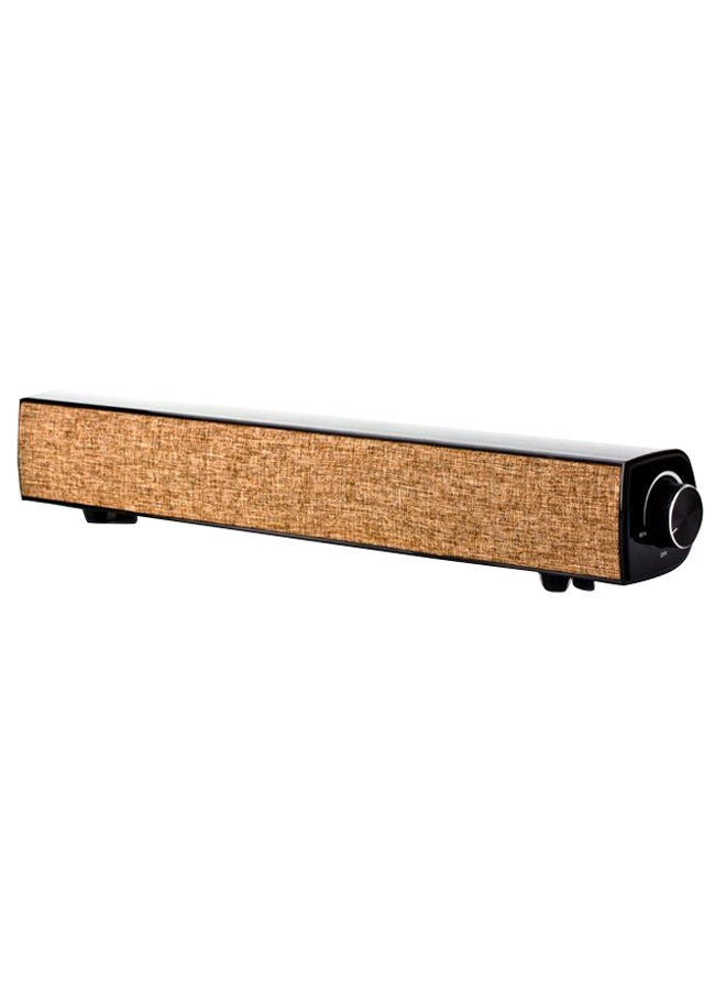 Portable Bluetooth Wireless Soundbar Speaker HS-BT168 Black/Brown 