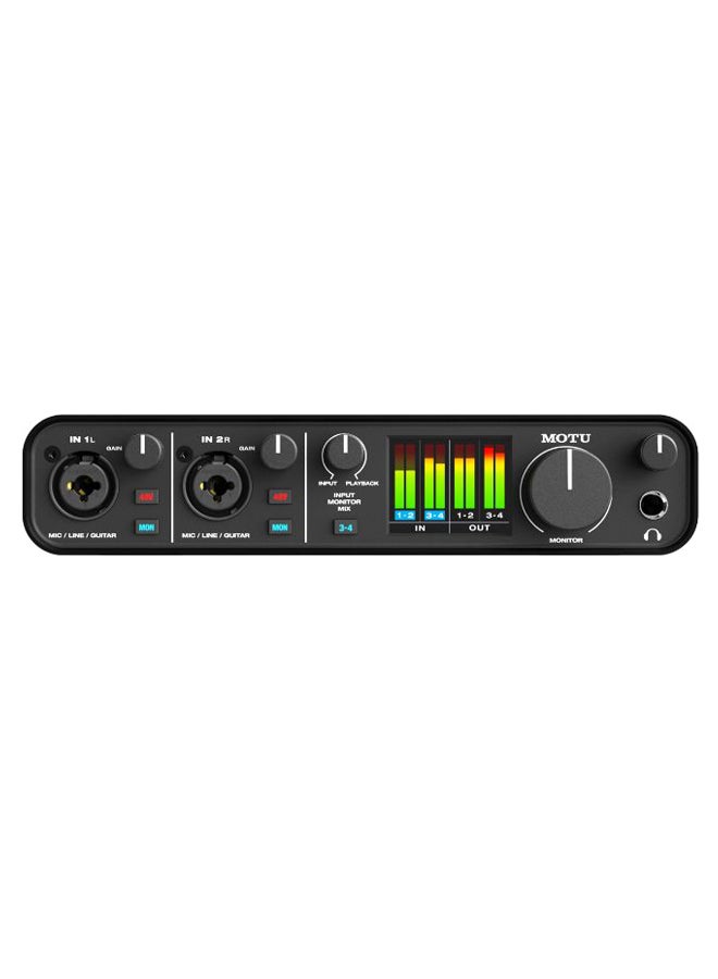 MOTU - M4 4x4 USB-C Audio Interface Amplifier 3140 Black - Image 1