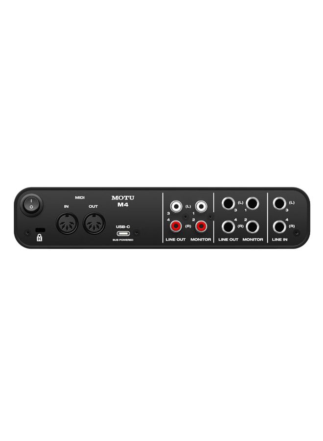 MOTU - M4 4x4 USB-C Audio Interface Amplifier 3140 Black - Image 1