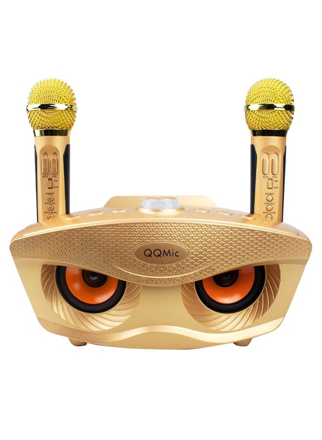 Bluetooth Rechargeable Speaker With Microphone Gold - Image 1