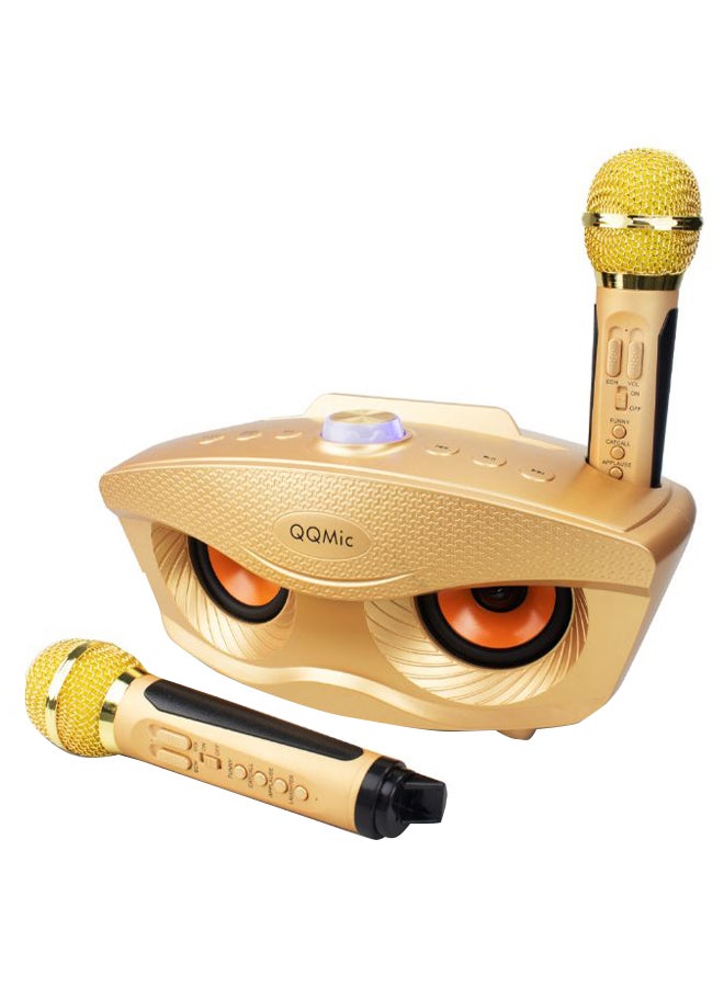 Bluetooth Rechargeable Speaker With Microphone Gold - Image 2