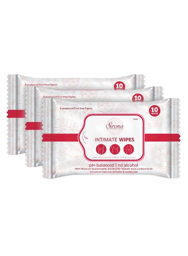 Sirona Pack Of 3 Intimate Wipes