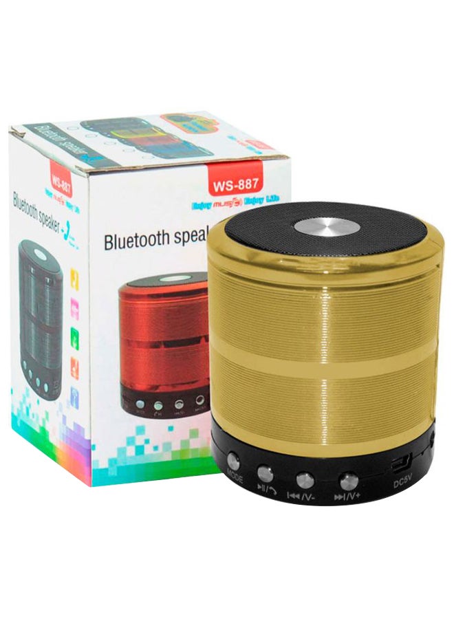 Wireless Portable Bluetooth Speaker KL034-5 Gold/Black - Image 2