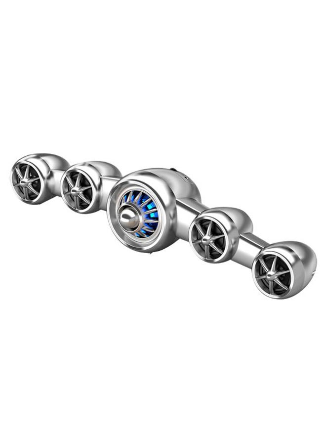 Mini Aircraft Shape AUX Soundbar D-219 Silver  - Image 1
