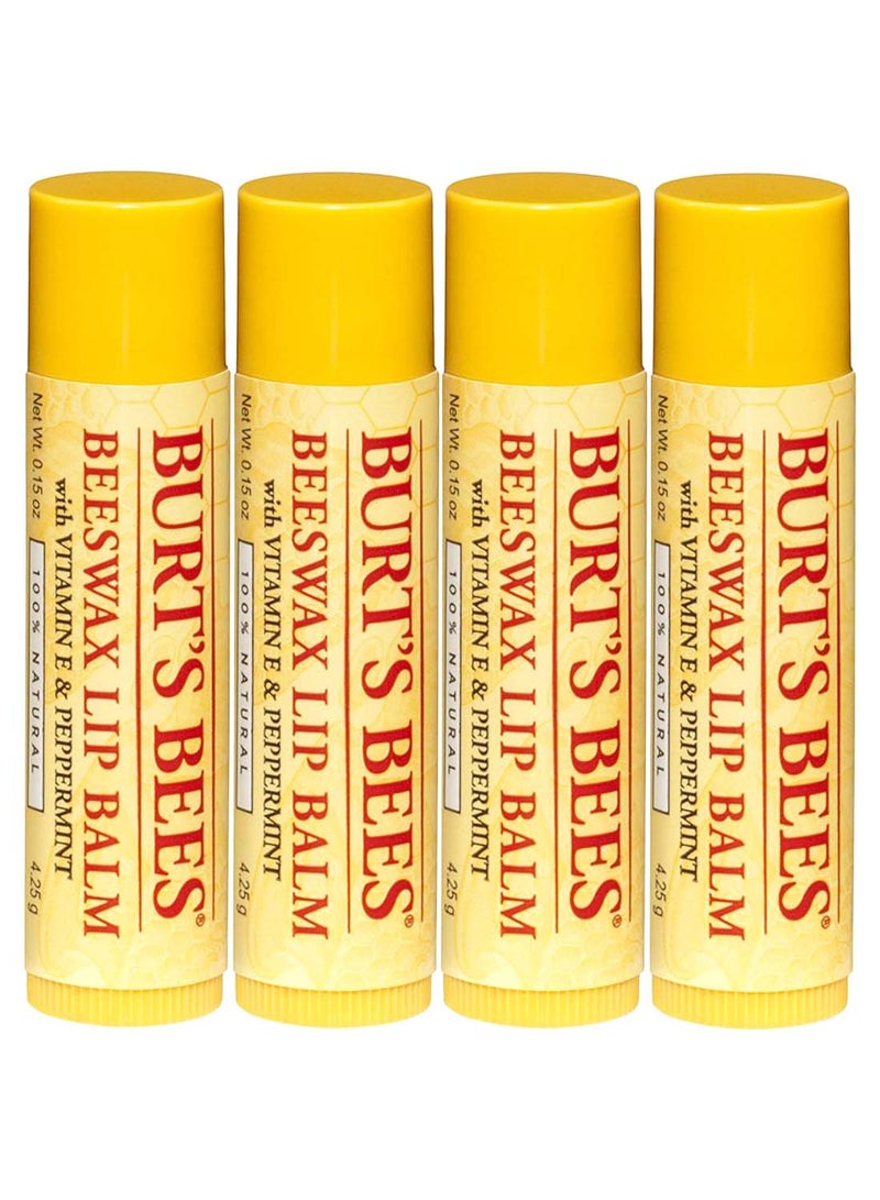 بيرتس بيز 4 قطع مرطب شفاه بشمع العسل 4 x 4.25جرام - Image 1