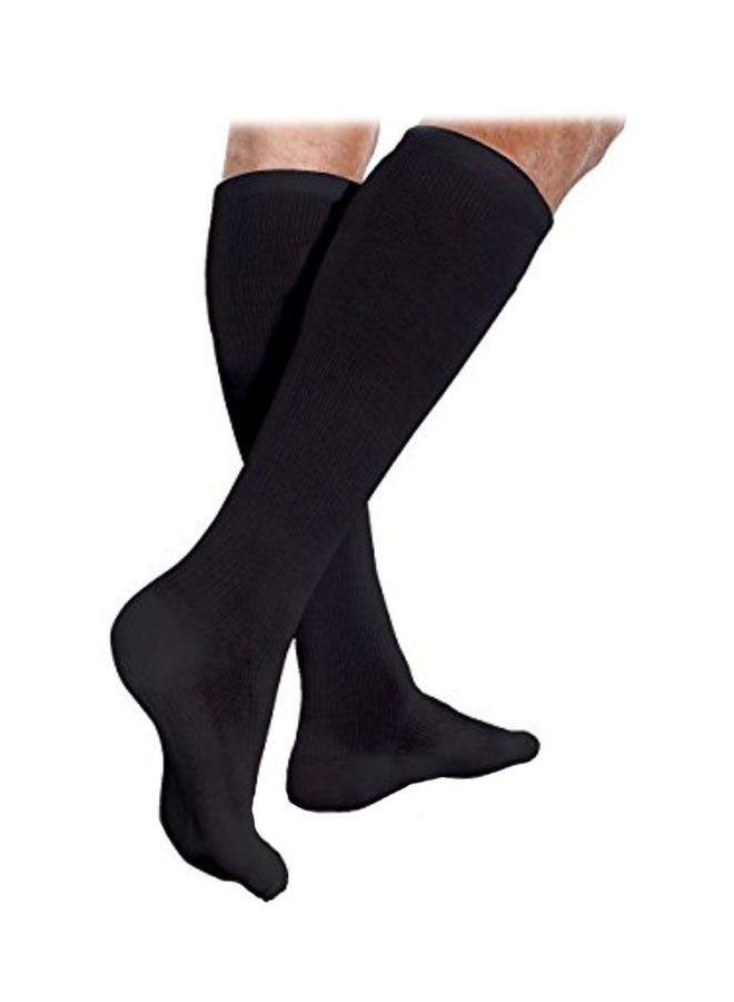 Therafirm 2-Piece Mild Graduated Compression Support Knee High Socks Black  - Image 1