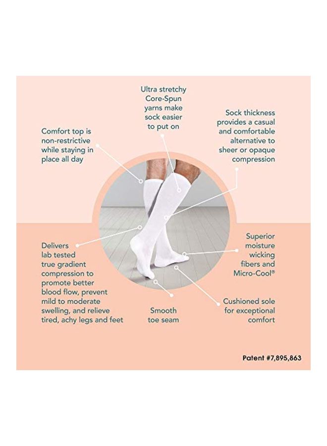 Therafirm 2-Piece Mild Graduated Compression Support Knee High Socks Black  - Image 4