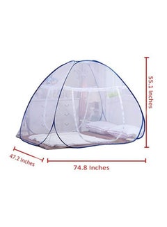DmsBanga Foldable Mosquito Net White/Blue  - Image 4