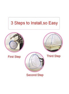 DmsBanga Foldable Mosquito Net White/Blue  - Image 2