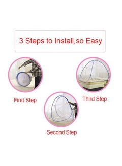 DmsBanga Foldable Mosquito Net White/Blue  - Image 3