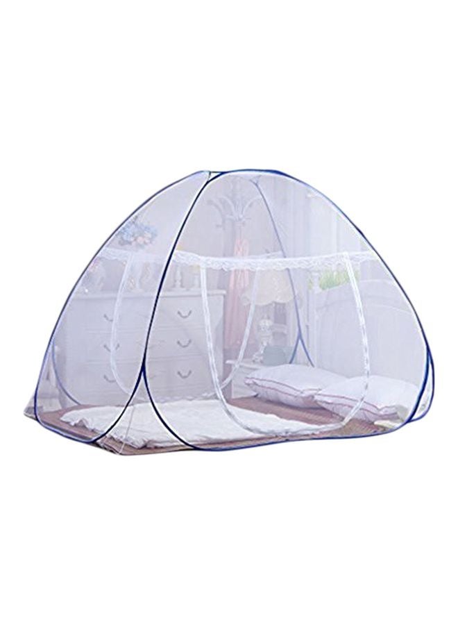DmsBanga - Foldable Mosquito Net White/Blue - Image 1