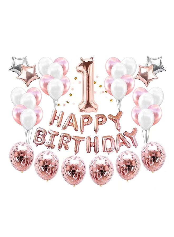 بالون زينة لأعياد الميلاد لسنة واحدة - Image 1