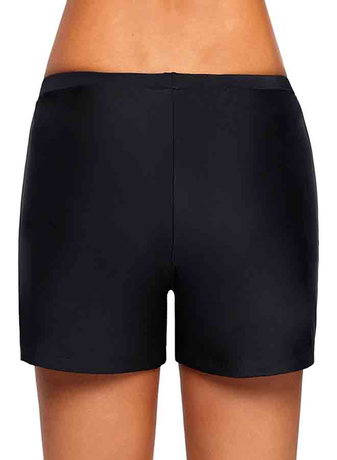 Generic - Beach Solid Simple Swim Short Black - Image 1