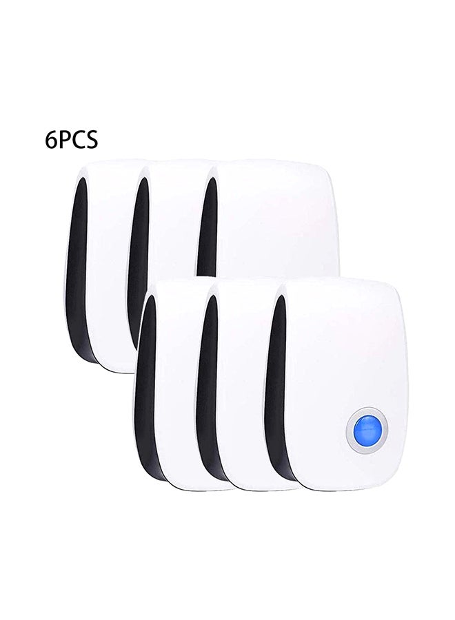 صن شاين مجموعة مبيد حشرات إلكتروني بالموجات فوق الصوتية من 6 قطع أبيض 4بوصة - Image 2