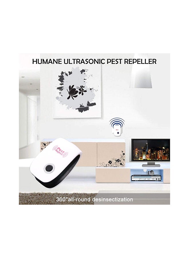 صن شاين مجموعة أجهزة طاردة للحشرات تعمل بالموجات فوق الصوتية مكونة من 6 قطع أبيض 4بوصة - Image 2