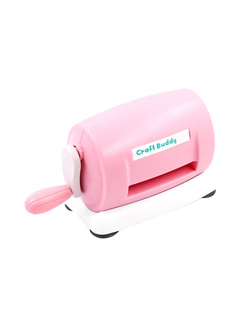 Manual PVC ID Card Embossing Machine Pink