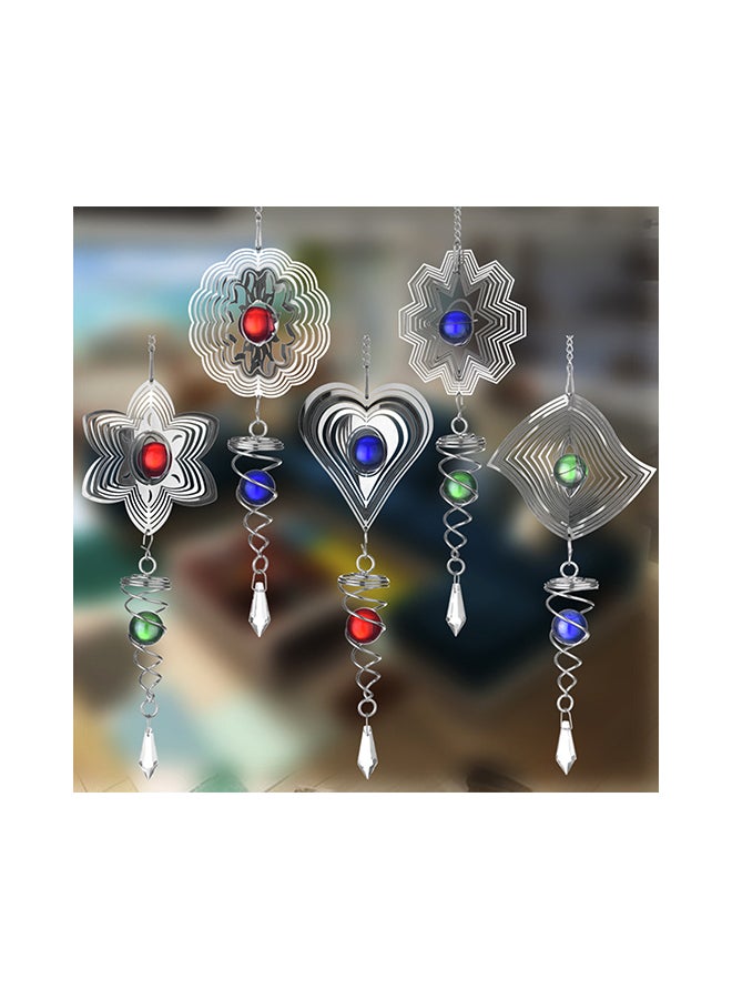 Generic Hanging Ornament Multi Tube Wind Chime Silver 11cm  - Image 2