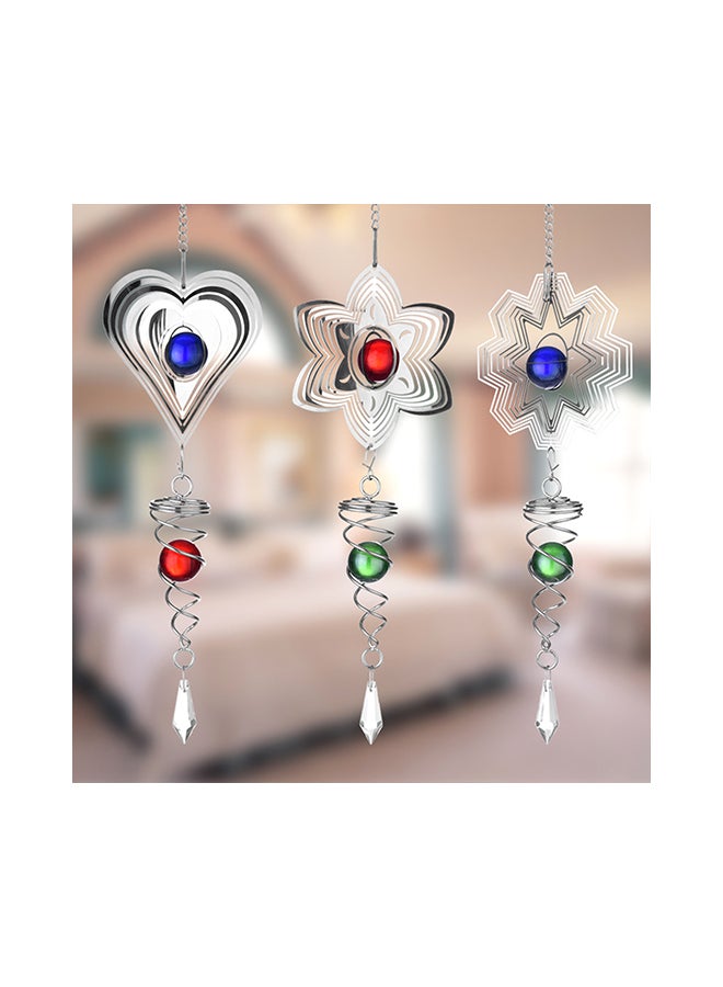 Generic Hanging Ornament Multi Tube Wind Chime Silver 11cm  - Image 3