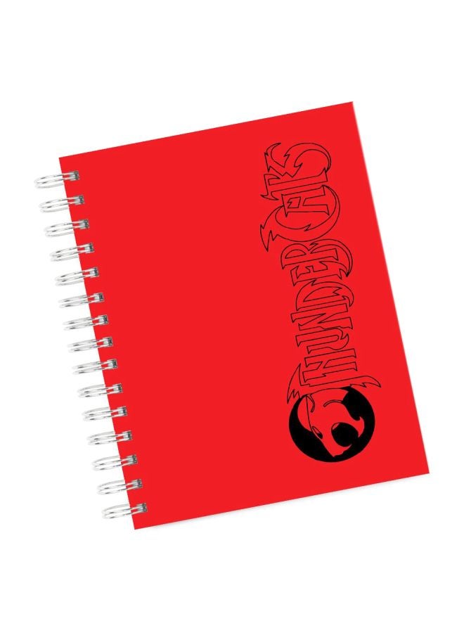 LOUD UNIVERSE - A5 Thunder Cat Logo Printed Notebook Red/Black - Image 1