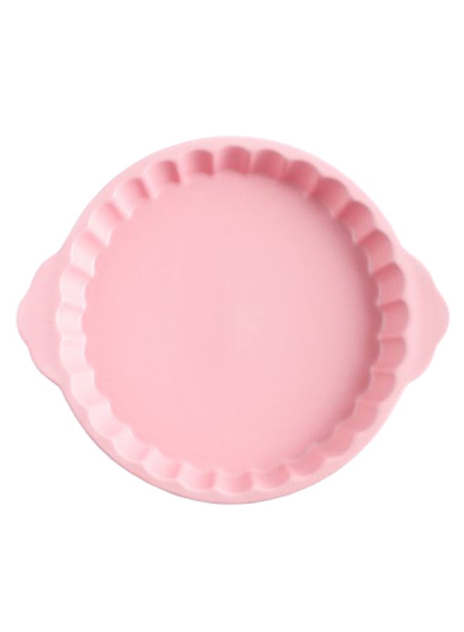 Sharpdo Chrysanthemum Ceramic Round Ovendish With Handle Pink 8inch  - Image 1