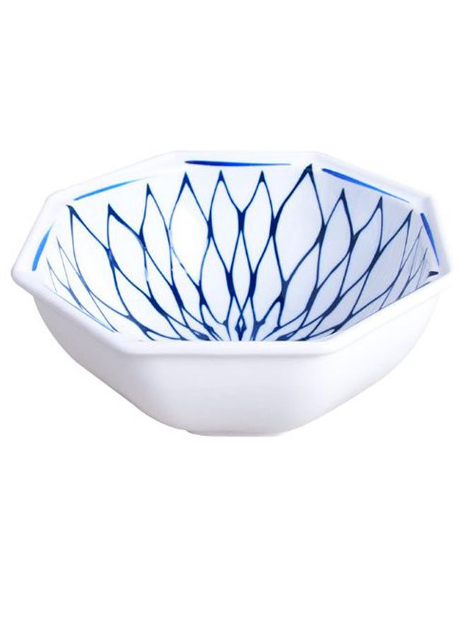 Sharpdo Lotus Star Bowl Blue/White 8inch  - Image 1