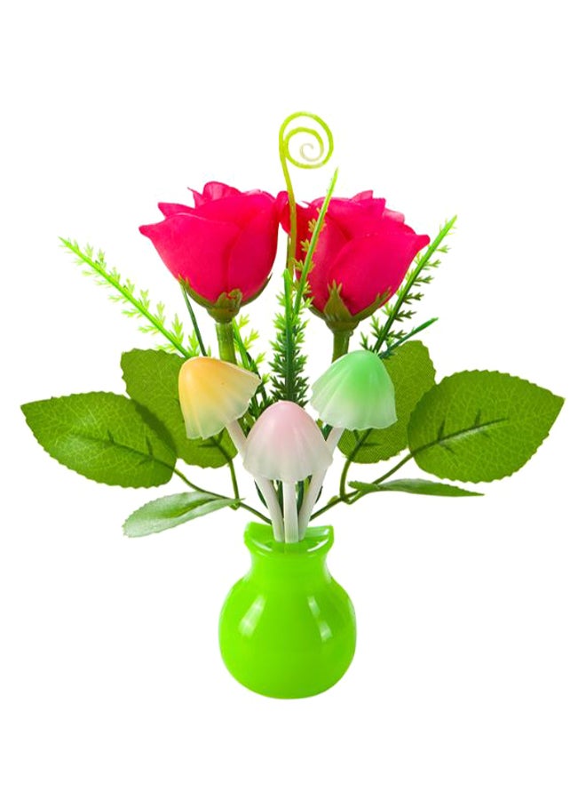 مصباح LED جداري بتصميم زهرة مزود بقابس متعدد الألوان 10سم