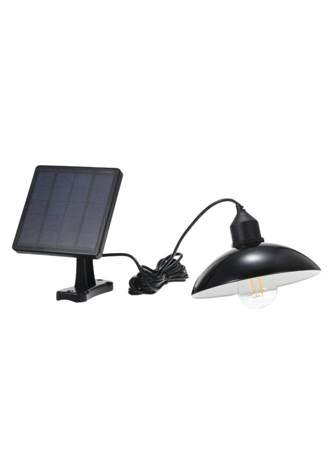 Outdoor Garden Pendant Light With Solar Panel Black/Blue/Clear 