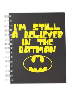 A5 Spiral Bound Batman Funny Quote Printed Notebook Black/Yellow