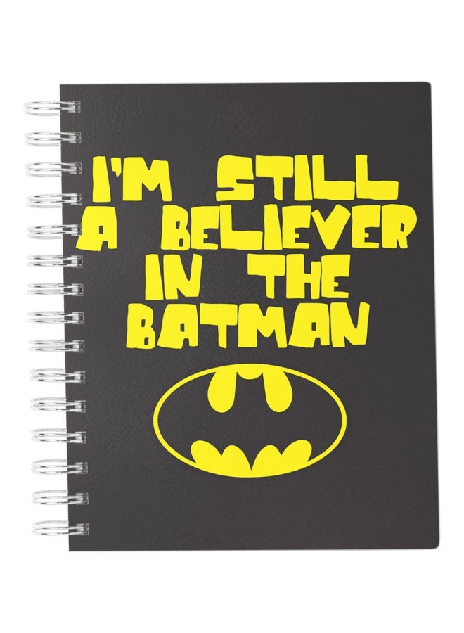 LOUD UNIVERSE - A5 Spiral Bound Batman Funny Quote Printed Notebook Black/Yellow - Image 1