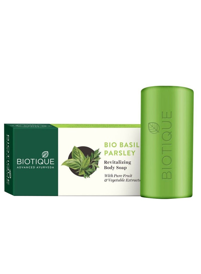 بيوتيك صابو منعش للجسم بخلاصة الريحان والبقدونس الحيويين أخضر 150جرام