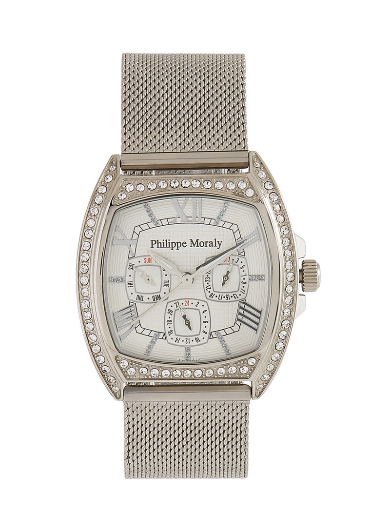 فيليب مورالي السويسرية ساعة يد بعقارب مصنوعة من الستانلس ستيل طراز LS1140QWW للنساء - Image 1