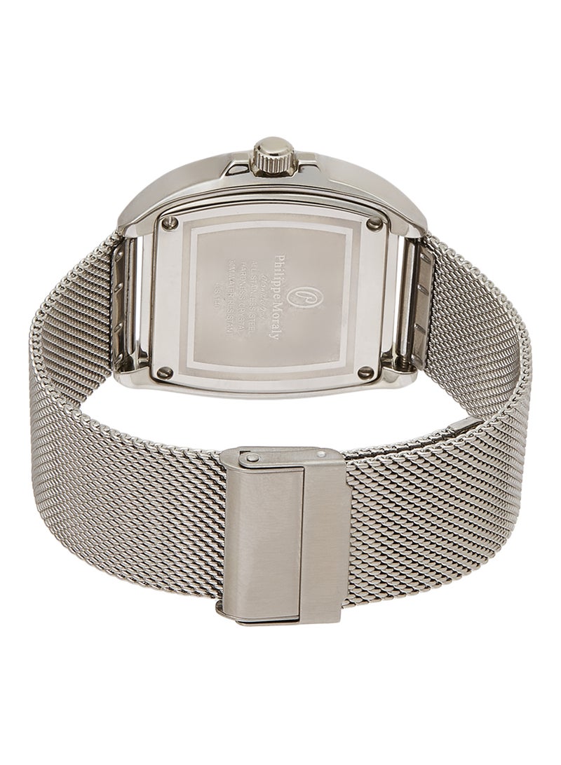 فيليب مورالي السويسرية ساعة يد بعقارب مصنوعة من الستانلس ستيل طراز LS1140QWW للنساء - Image 3