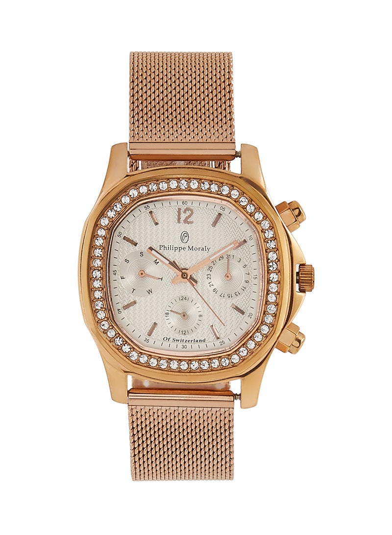 Philippe Moraly of Switzerland Women's Stainless Steel Analog Wrist Watch LS1152QRW - Image 1