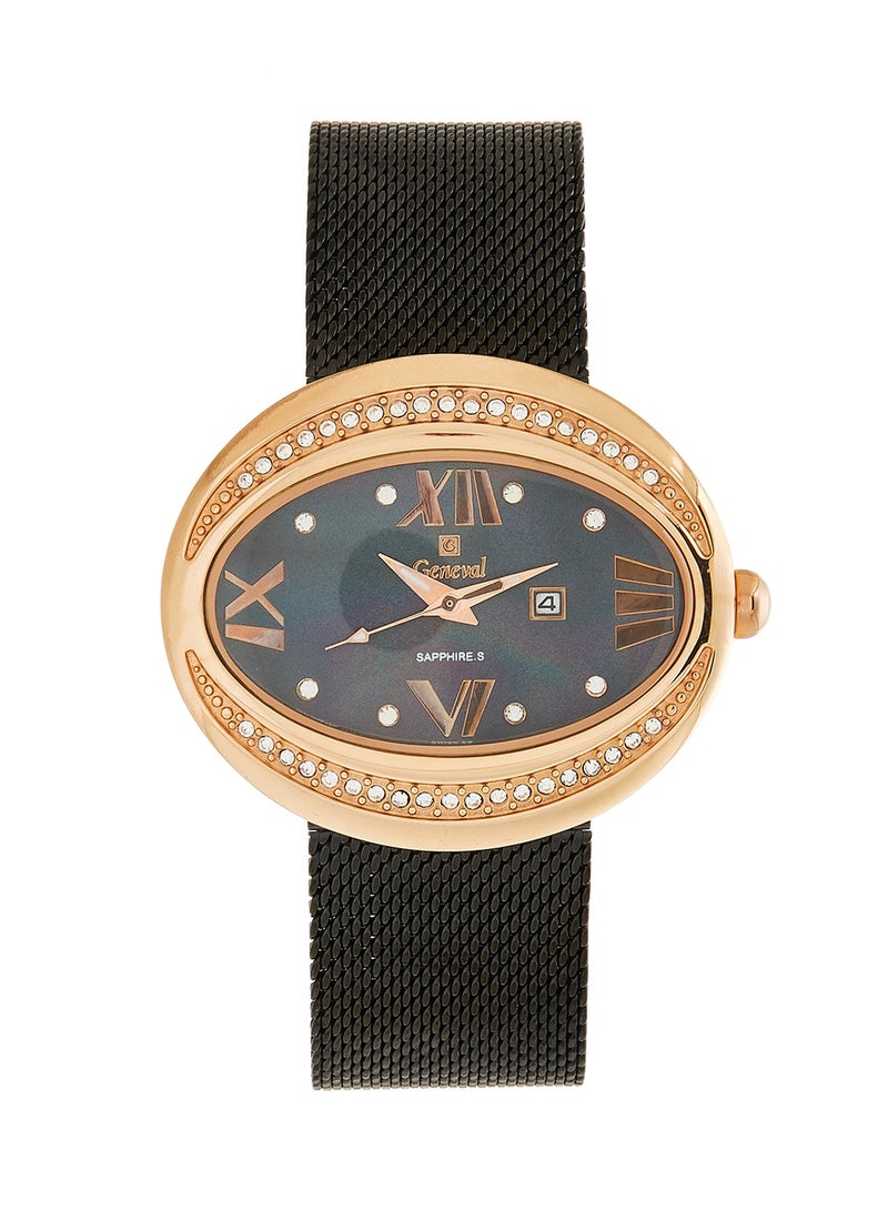 Geneval of Switzerland Women's Stainless Steel Analog Wrist Watch GLS132QRPBB  - Image 1