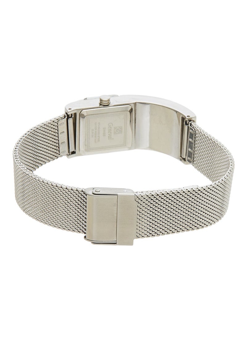 جينيفال من سويسرا ساعة يد طراز GLS124QWPW بعقارب وبسوار مزودة بسوار مصنوع من الستانلس ستيل للنساء - Image 3