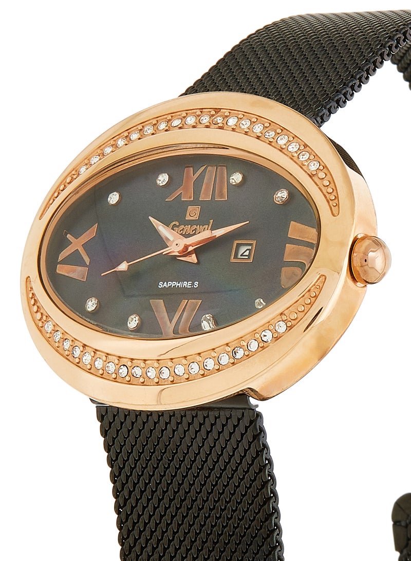 Geneval of Switzerland Women's Stainless Steel Analog Wrist Watch GLS132QRPBB  - Image 2