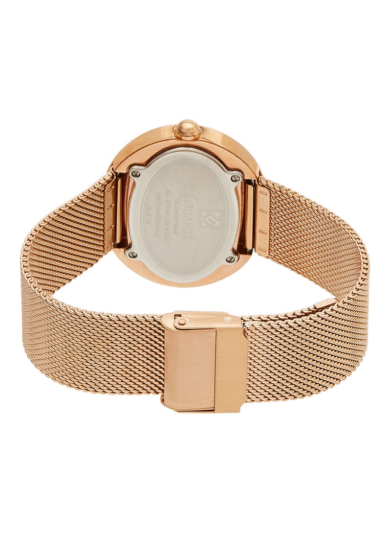 Geneval of Switzerland Women's Stainless Steel Analog Wrist Watch GLS132QRPO  - Image 3