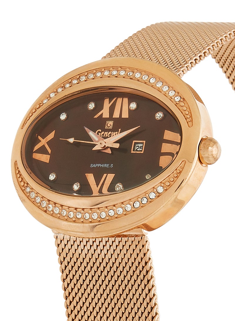 Geneval of Switzerland Women's Stainless Steel Analog Wrist Watch GLS132QRPO  - Image 2