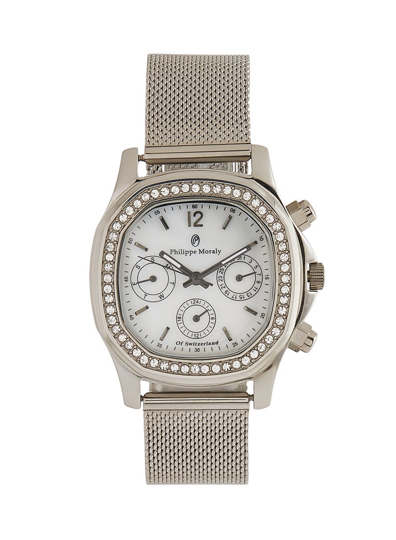 Philippe Moraly of Switzerland - women Stainless Steel Analog Wrist Watch LS1152QWPW - Image 1