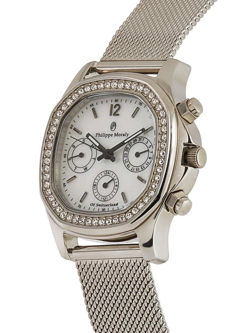 Philippe Moraly of Switzerland - women Stainless Steel Analog Wrist Watch LS1152QWPW - Image 1