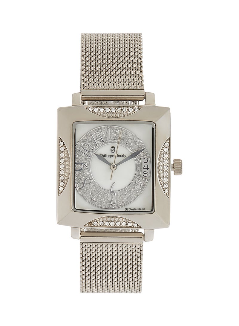 فيليب مورالي السويسرية ساعة يد بعقارب مصنوعة من الستانلس ستيل طراز LS0952QWPW للنساء - Image 1