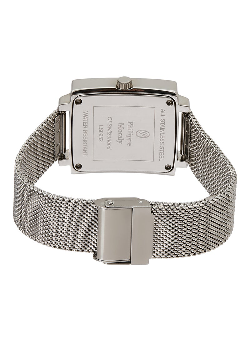 فيليب مورالي السويسرية ساعة يد بعقارب مصنوعة من الستانلس ستيل طراز LS0952QWPW للنساء - Image 3