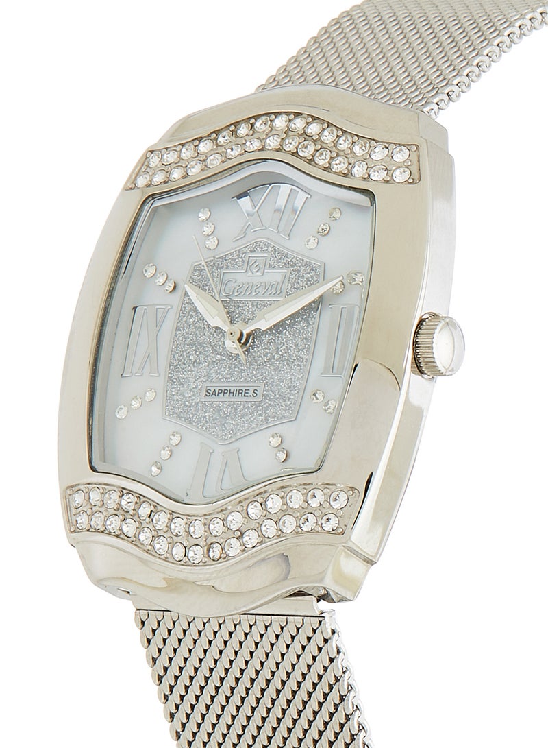 جينيفال من سويسرا ساعة يد بعقارب مصنوعة من الستانلس ستيل طراز GLS134QWPW للنساء - Image 2
