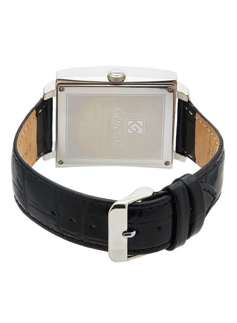 Geneval of Switzerland Men's Leather Analog Wrist Watch GL141WWB  - Image 3